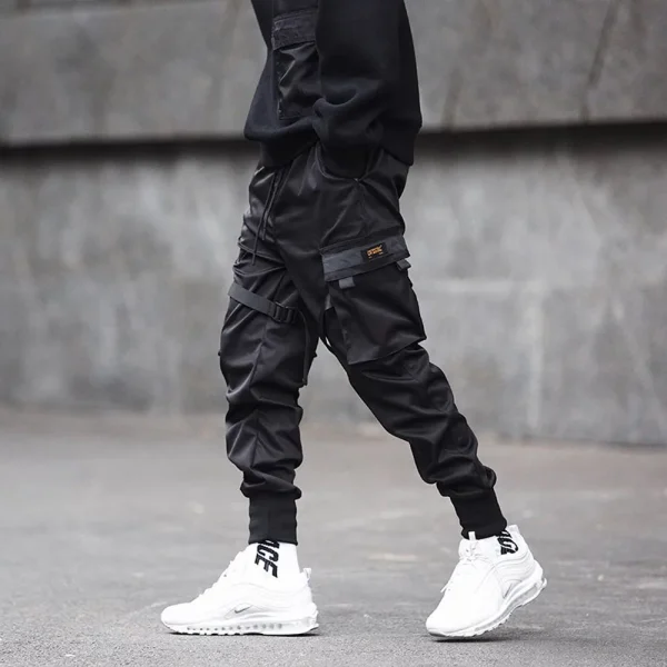 New Streetwear Men's Multi Pockets Cargo Harem Pants Hip Hop Casual Male Track Pants Joggers Trousers Fashion Harajuku Men Pants - Image 5