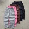 Y2K Fashion Jogger Sweatpants Loose Embroidery Labeled Open Leg Wide Leg Pants Trendy Pocket Couple Straight Pants Men's Hoodie - Image 3