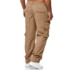 Men's Cargo Trousers Elastic Waist Elastic Multi-pocket Loose Combat Work Pants Outdoor Fitness Sports Casual Pants S-4XL - Image 4