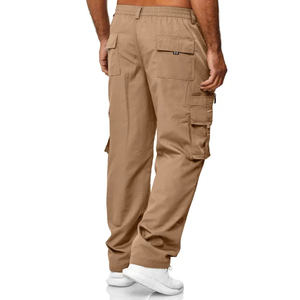 Men's Cargo Trousers Elastic Waist Elastic Multi-pocket Loose Combat Work Pants Outdoor Fitness Sports Casual Pants S-4XL - Image 4