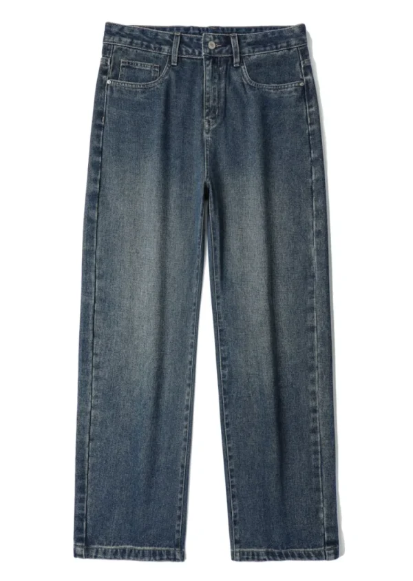 Mens Elastic Waist Jeans Relaxed Fit Men's Blue Jeans with Elastic Waist with Zipper and Button(Cotton content about 70%) - Image 3
