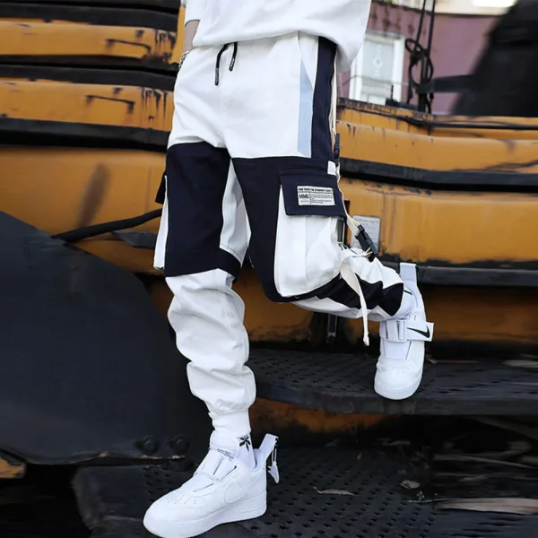New Streetwear Men's Multi Pockets Cargo Harem Pants Hip Hop Casual Male Track Pants Joggers Trousers Fashion Harajuku Men Pants - Image 3