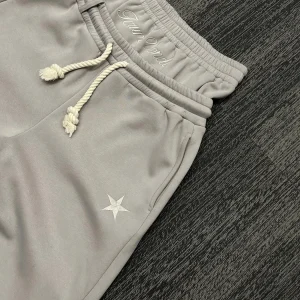 Harajuku Loose Double Waisted Sweatpants Y2K American Solid Color Letter Embroidery Casual Pants Hip Hop Drawstring Waist Jogger